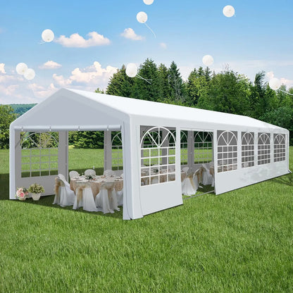 30x15FT Party Tent Heavy Duty Wedding Canopy Event Shelter PVC Material Waterproof Wedding Party Marquee Tent
