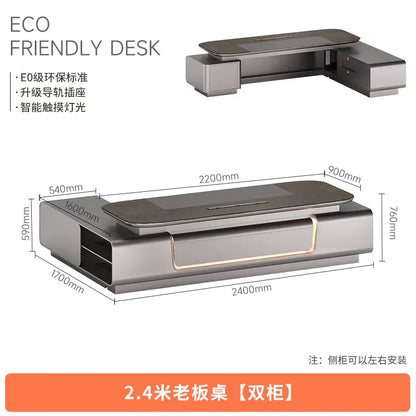 Light luxury boss Advanced minimalist modern CEO and Chairman's office table office furniture Computer desk Room desks