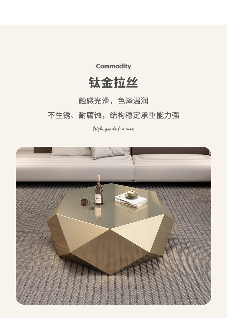 Gold Coffee Table Designer Modern Simplicity Special-shaped Portable Side Table Luxury Designer Living Room Modern Furniture