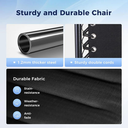 Oversized XXL Padded Zero Gravity Lounge Chair 30" Wide Seat Anti Gravity Lawn Chair Foldable Recliner Outdoor Camp Chair·New