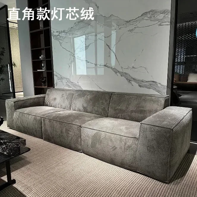 AAModern Vacuum Compression Living Room Lazy Sofa Light Luxury Furniture Corduroy Sponge Filling Multi-Person Sofa Customization