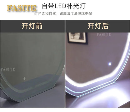 Double-sided mirror table for tgf barber shop, special for dyeing and ironing double-sided mirror hair salon for hair salon