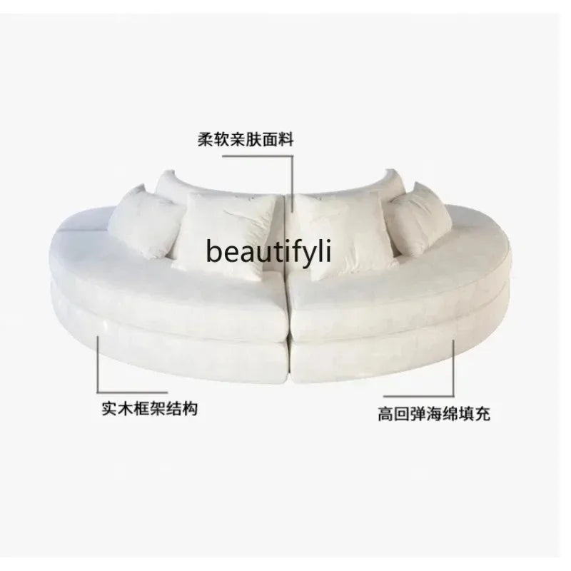 A029   Semicircular curved sofa Special-shaped designer's office Beauty salon Hotel lobby rest area Reception and negotiation