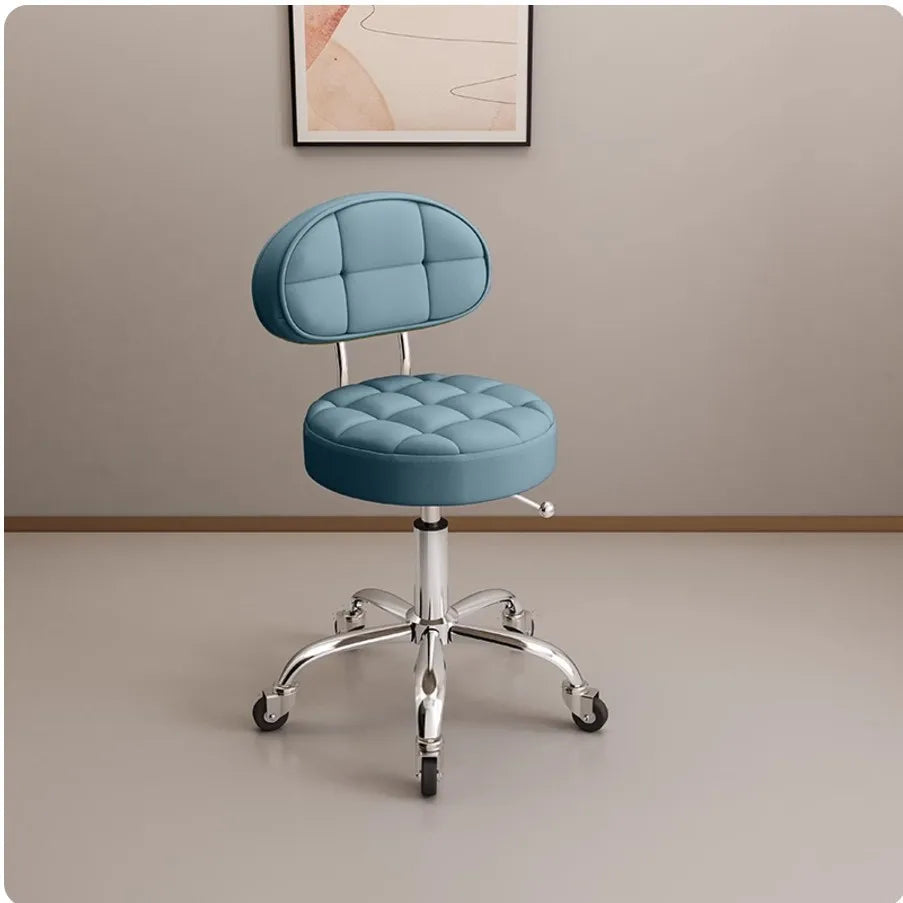 Big work stool hair cutting chair rotating lifting round stool pulley hair salon special beauty stool