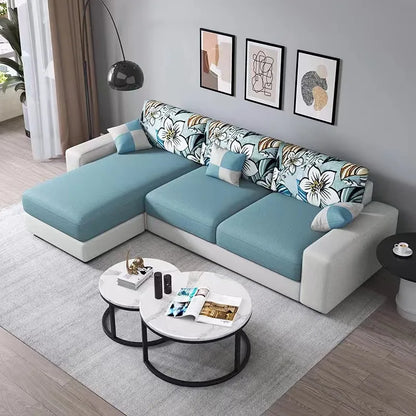 Sofa Small Cheap Couch Living Room Modern L Shape Sofa Set Furniture 3 Seater Simple Design Sofa for Home