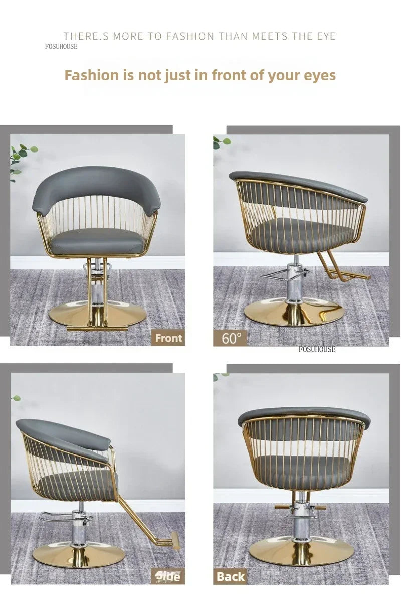 Nordic Barber Shop Barber Chairs Beauty Salon Professional Barber Chair Liftable Swivel Chair Hairdressing Chair Salon Furniture