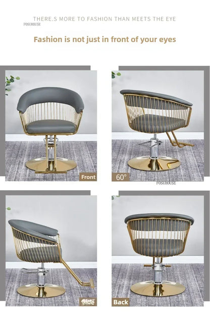 Nordic Barber Shop Barber Chairs Beauty Salon Professional Barber Chair Liftable Swivel Chair Hairdressing Chair Salon Furniture