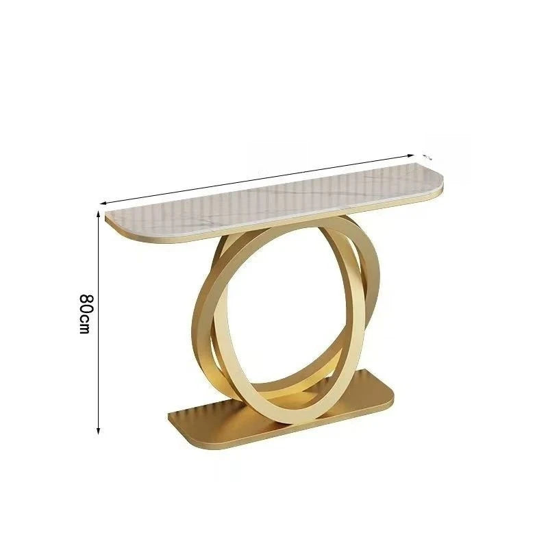 Gold Console Table Industrial Hallway  for Entryway  43 Inch Entryway Tables Narrow Sofa Table for Living Room