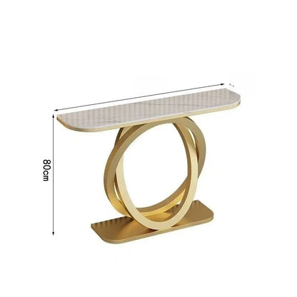 Gold Console Table Industrial Hallway  for Entryway  43 Inch Entryway Tables Narrow Sofa Table for Living Room