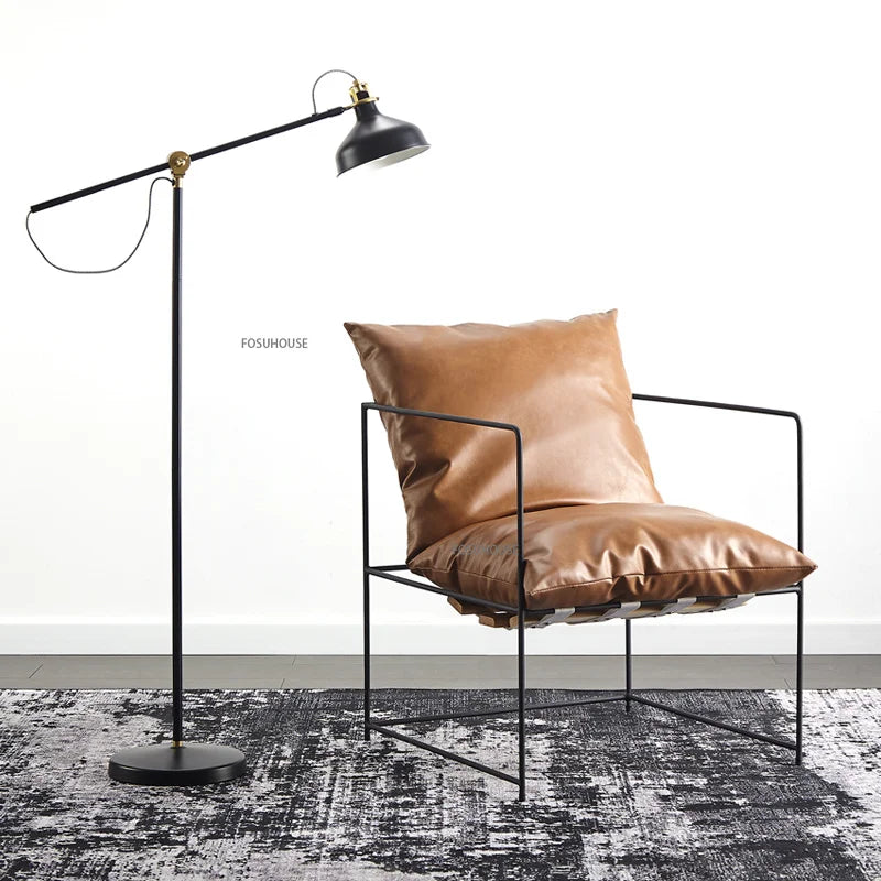 Living Room Furniture Bedroom Light Luxury Minimalist Single Sofa Chair Lounge Chair Nordic Wrought Iron Living Room Chairs