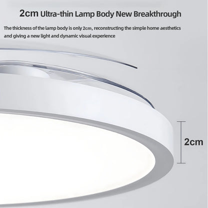 IRALAN Modern Invisible Ceiling Fan with LED Light DC motor Large Air Volume Remote Control for Bedroom Dining room