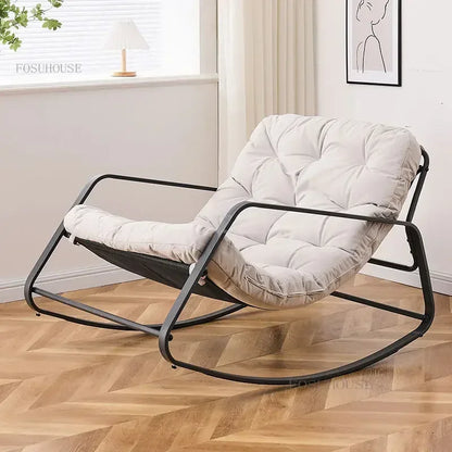 Nordic Lazy Living Room Chairs Home Balcony Rocking Chairs Reclining Sofas Rattan Sofa Leisure Rocking Chair Home Furniture