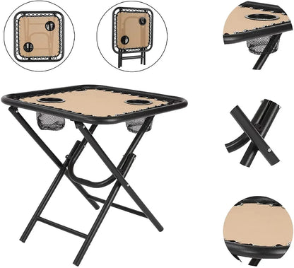 Homfa Garden Sun Lounger Set with Table Folding Adjustable Zero Gravity Recliner Chair Seat Indoor/Outdoor