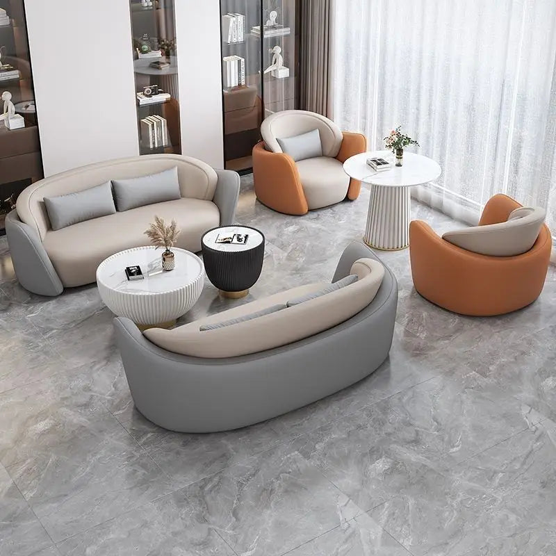 Ensemble de canapés de négociation pour hall d'hôtel moderne et léger, zone de réception pour bureau de vente, zone de repos pour Salon de beauté, Tables et chaises