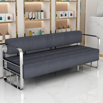 Furniture Barber Shop Sofa Waiting Salon Special Chair Hair Salon Rest Area Stainless Steel Sofa Chair