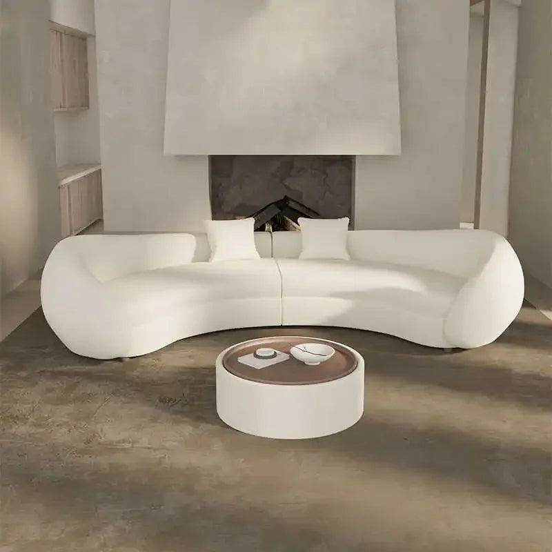 Light Luxury European Living Room Sofa Curved Christmas Cream Clouds Couch Ergonomic Reading Sofa Sala De Estar Home Decoration