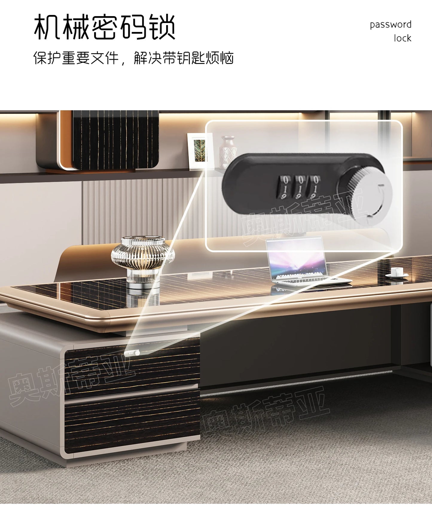 Lift luxury boss table Minimalist Modern Leadership Office Furniture Manager computer desks escritorios de computadora furniture
