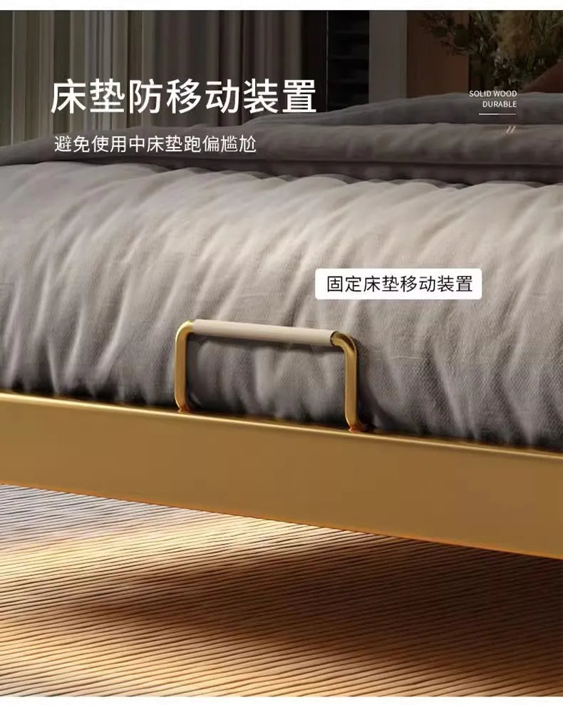 Luxury Upholstered Bed Upholstered Queen Size Minimalist Double Bed French Nightstands Camas De Dormitorio Bedroom Accessories