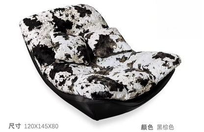 Italian Style Lounge Chair Reclining Sofa Chair for Living Room Bedroom Balcony Modern Designer Lazy Sofa with Adjustable