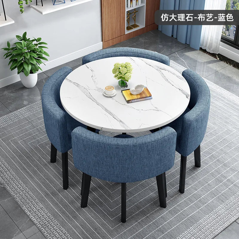 home dining table, Modern simple dining table, apartment rental room, leisure negotiation, reception table and chair combination