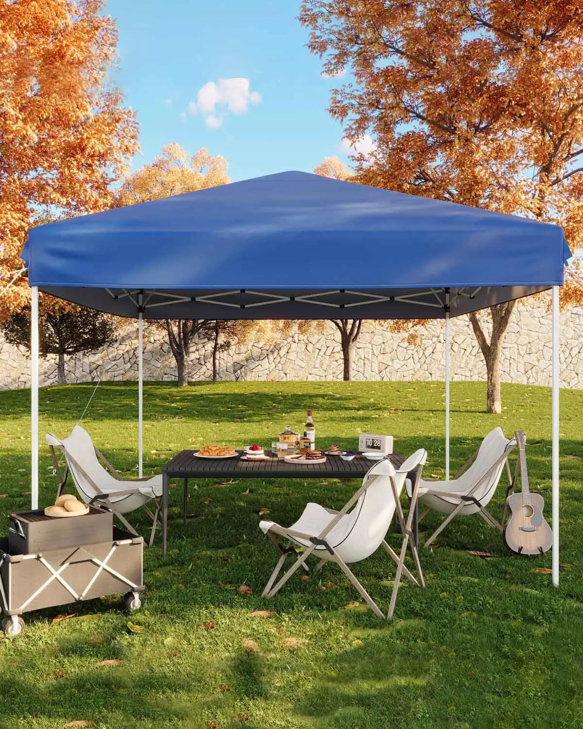 10x10 FT Pop Up Canopy Tent with 3 Adjustable Heights – Outdoor Sun Shade Shelter, 4 Sandbags & Carry Bag, for Parties & Events