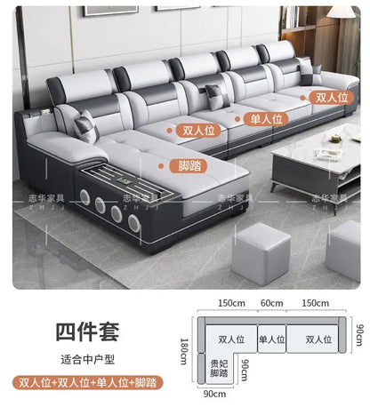 Seater Modern Sofa Ajustable Luxury Sectional Multifunctional Reclining Sofa Cushion Lazy Meubles De Maison Salon Furnitures