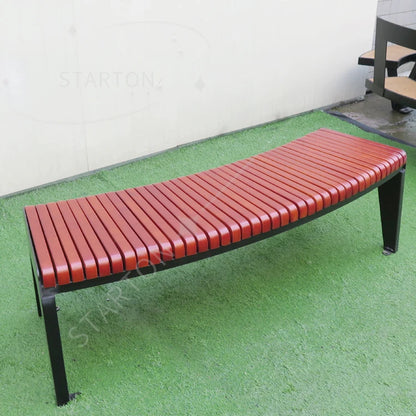 Mode belle chaise longue banc de parc public centre commercial banc en bois