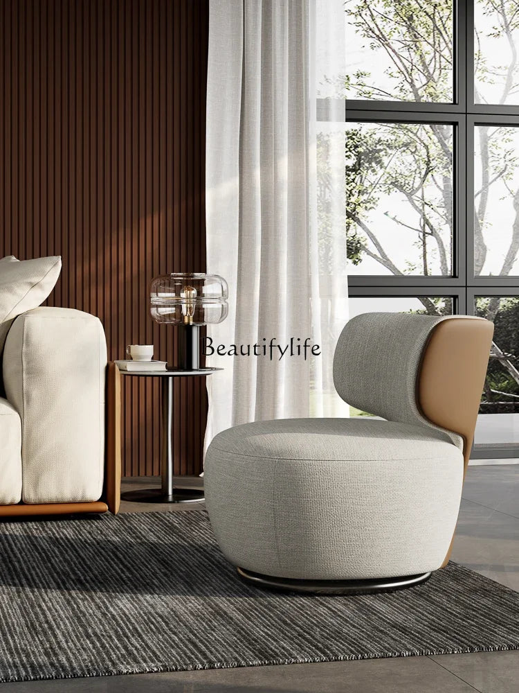 Rotating small sofa chair light luxury living room balcony simple Italian leisure chair group to discuss home use