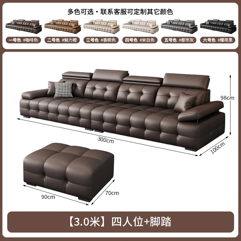 Modern Leather Living Room Sofas Couch Lazy Nordic Luxury Minimalist Living Room Sofas Lounge Designer Muebles Home Furniture