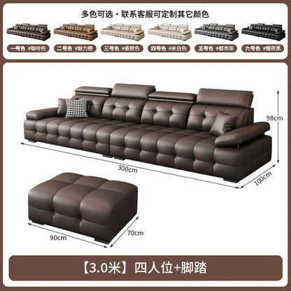 Modern Leather Living Room Sofas Couch Lazy Nordic Luxury Minimalist Living Room Sofas Lounge Designer Muebles Home Furniture