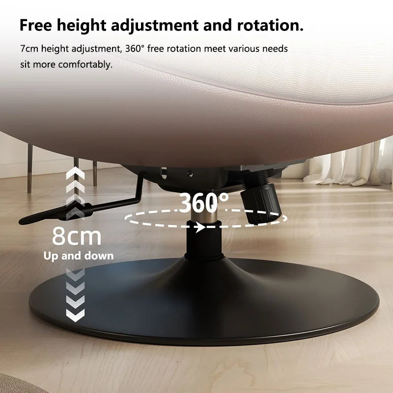 Luxury Living Room Lounge Chair Soft Reclining Home Relaxing Chair Adjustable Height Modern Bedroom Swivel Sofa Chairs Furniture