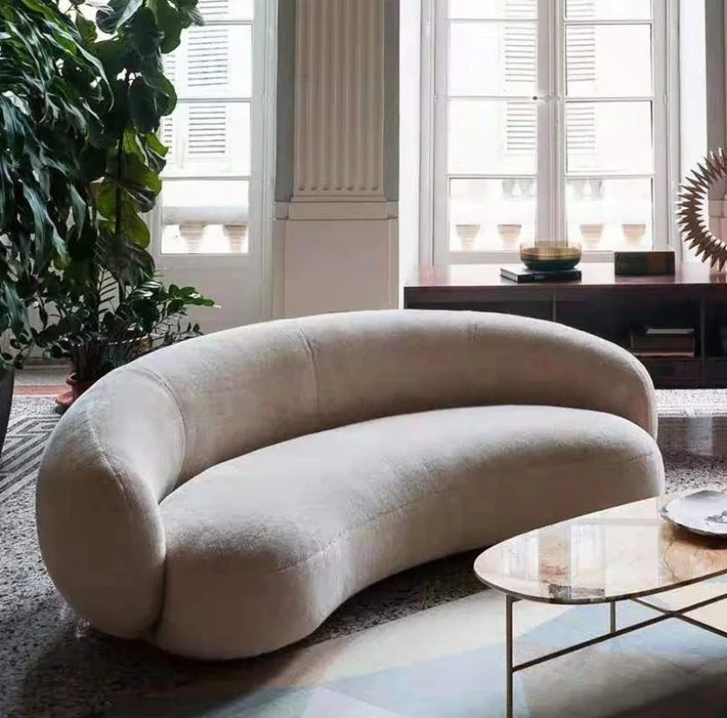 High Quality Curved 3 Seater Sofa Adults Waterproof Modern Luxury Christmas Sofa European Seating Divano Letto Home Furniture