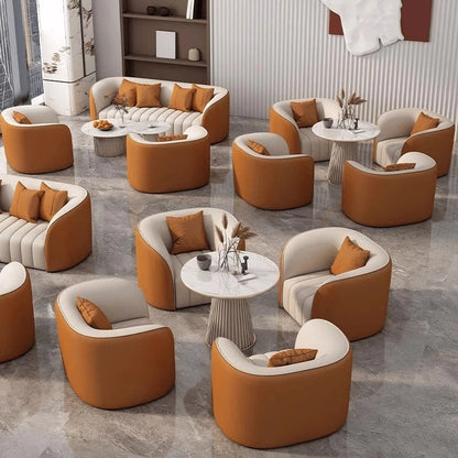 Modern Simple Sofa Designer Lounge Reception Lazy Luxury European Sofa Office Negotiation Aesthetics Divano Trendy Furniture