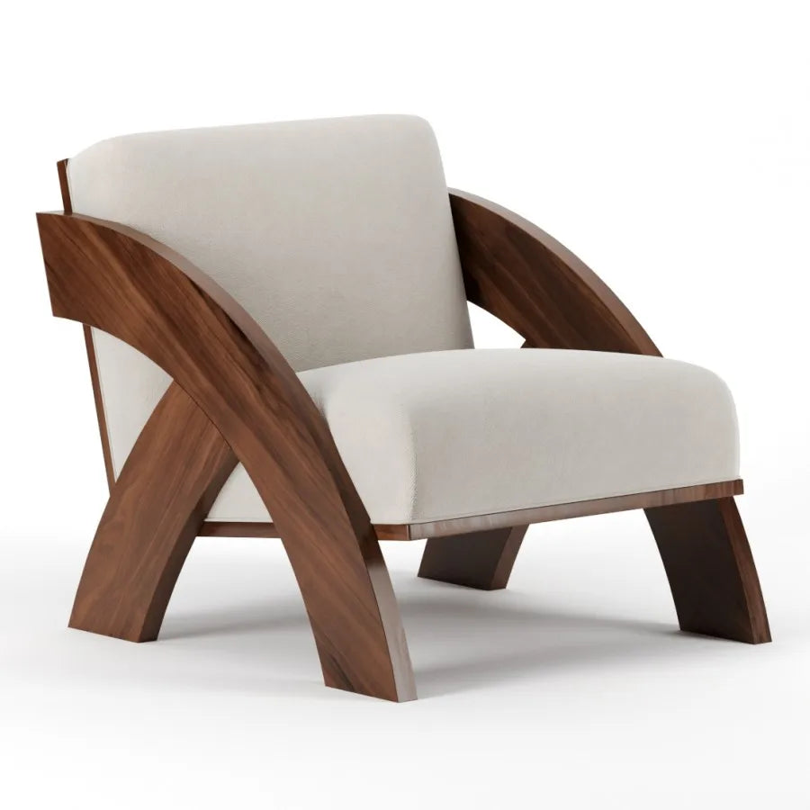 Nordic Luxury Design Solid Walnut Wood Reception Chair Simple Home Hospitality Club Furniture Living Room Hotel Net Red Leisure