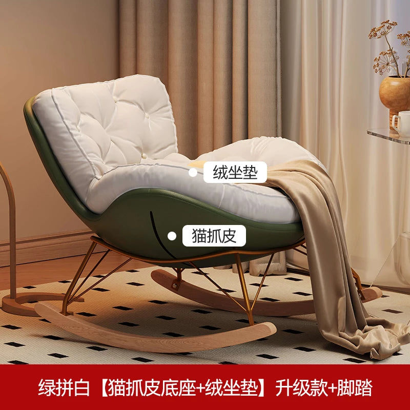 Luxury Modern Nonslip Chair Home Salon Nordic Rocking Living Room Chairs Recliner Bedroom Reading Fotele Do Salonu Decorative
