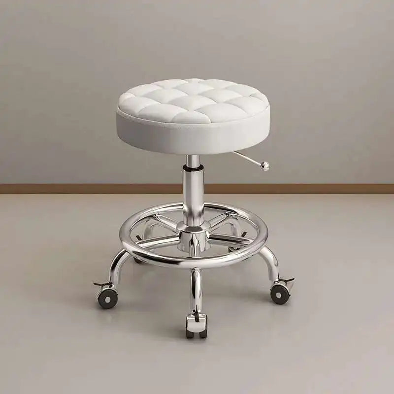 Aesthetic Hairdressing Chair Backrest Simple Rolling Rotating Barber Chair Portable Mocho Cadeira Barber Equipment MQ50BC