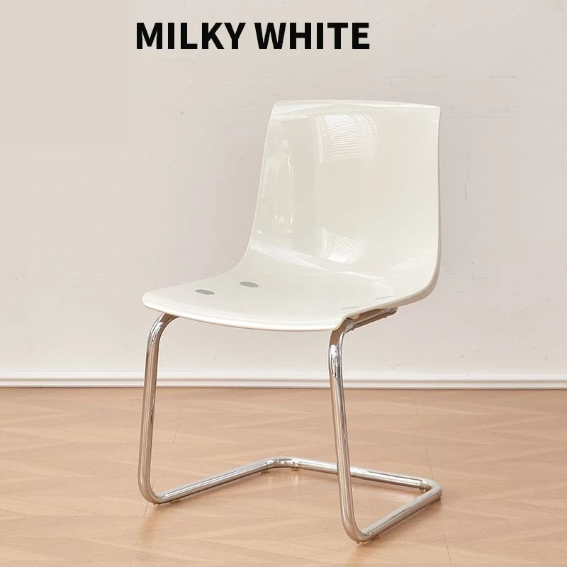 Nordic Modern Clear Acrylic Dining Chair Transparent Plastic Thickened Backrest Chair Simple Home Dining Room Furniture Design