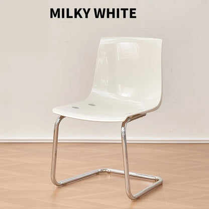 Nordic Modern Clear Acrylic Dining Chair Transparent Plastic Thickened Backrest Chair Simple Home Dining Room Furniture Design