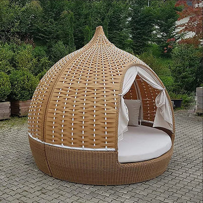 Outdoor Modern Sofa Bed for Garden Hotel & Terrace Use-Simple Design Pre-packed