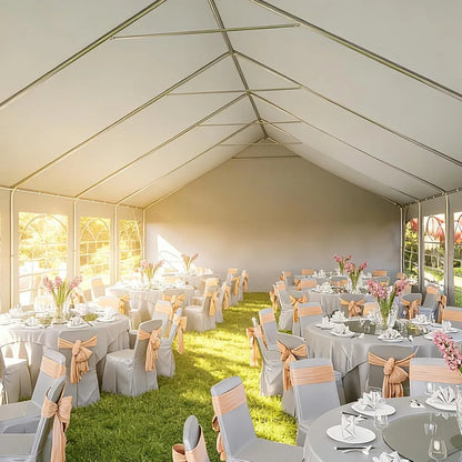 Waterproof 20x40 Party Tent Canopy for Outdoor Weddings Events with Removable Sidewalls Roll-up Door Heavy Duty Steel