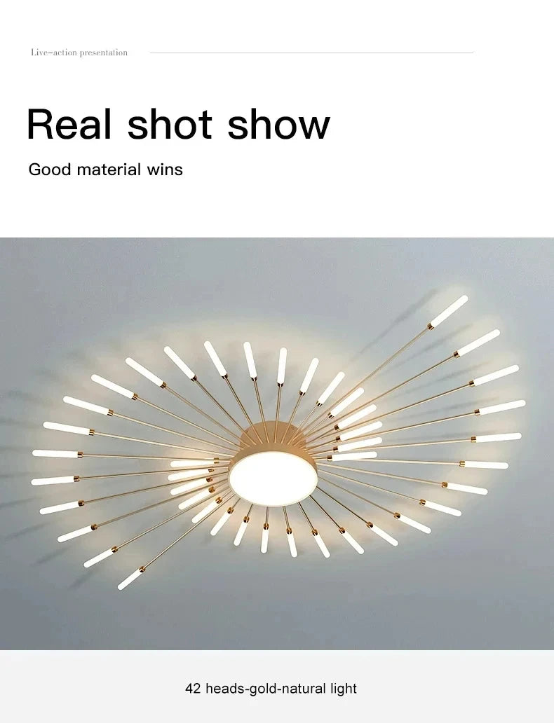 Creative Fan Shaped LED Ceiling Lamp Modern Living Room Light Home Decor Dining Bedroom Kids Room Interior Ceiling Pendant Lamp
