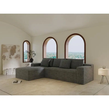 107 Inch Cloud Sectional Sofa with L-Shape Chaise, Modern Modular Couch with Deep Seating, Upholstered for Living Room or