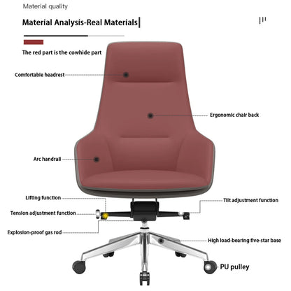 Ergonomic Office Chair Adjustable Swivel Desk Chair Lumbar Support Home Office Computer Chair