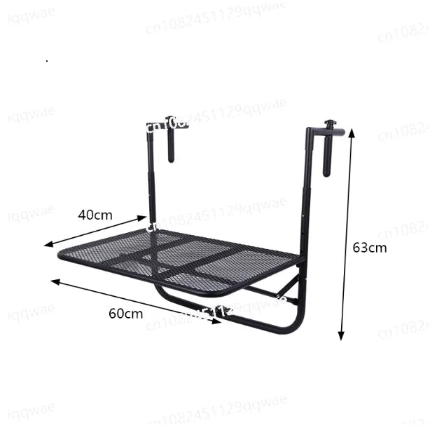 Balcony Railing Hanging Table Folding Lifting  Computer  Household Small Bar Desk Dining  Outdoor Guardrail