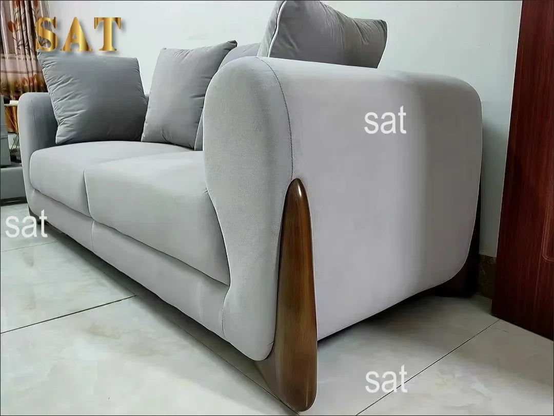 ^Or Nordic Wabi-Sabi Minimalist Living Room Matte Fabric Sofa Multi-Person Free Combination Hotel Lobby Villa Sectional Sofa&*