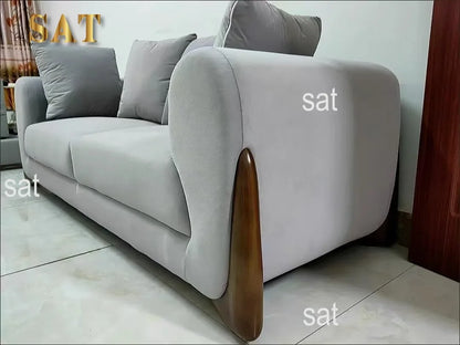 ^Or Nordic Wabi-Sabi Minimalist Living Room Matte Fabric Sofa Multi-Person Free Combination Hotel Lobby Villa Sectional Sofa&*