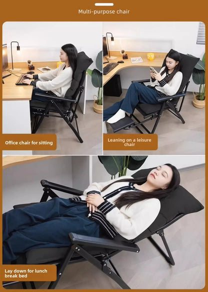 recliner lunch break folding office chair nap can lie down dual-purpose backrest computer chair couch