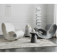 European Creative Rocking Chair Designer Lounge Chair Living Room Furniture Plastic Living Room Chairs Lazy Single Sofa Chair