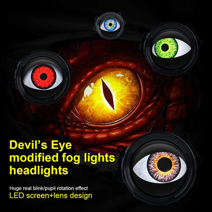 Cool Decoration Dynamic LED Car Headlights Devil Eye LED Car Light Headlight Assembly Modified Eagle Eye Light Cars Accessories