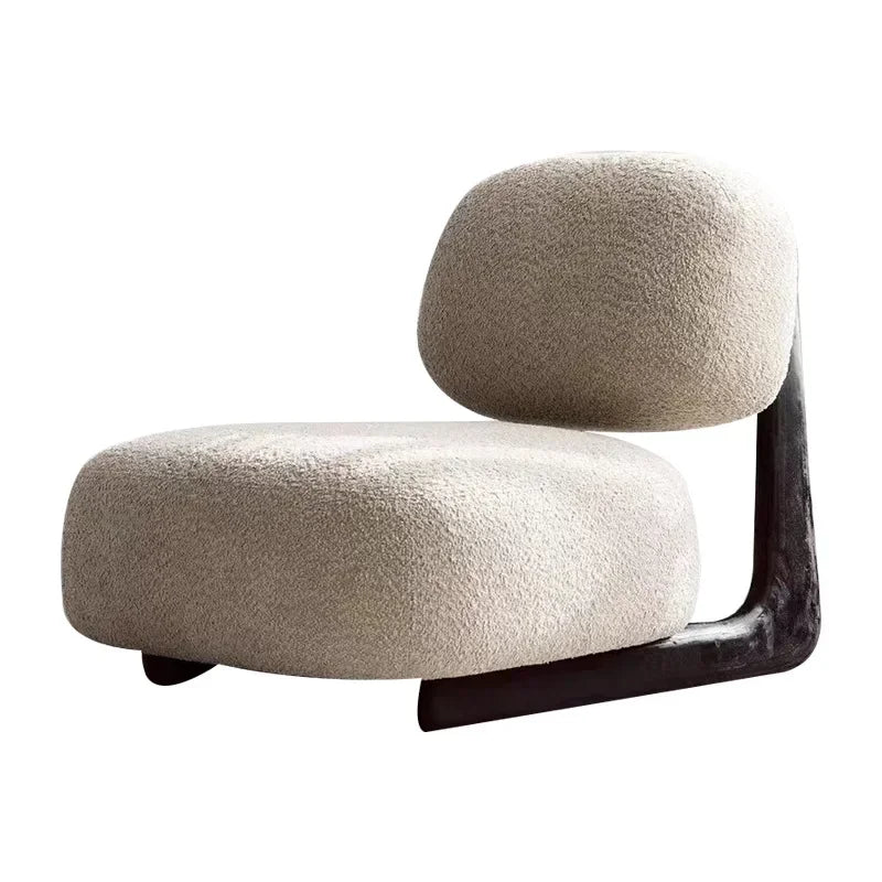 Beautiful single sofa chair solid wood simple floor Slacker children internet celebrity